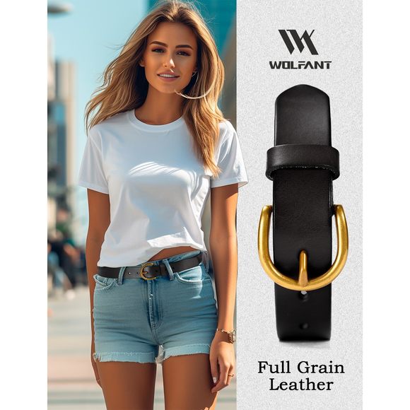 Womens Casual Leather Jean Belt,1.1\